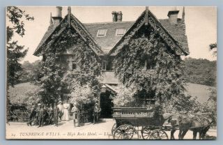Tunbridge Wells England High Rock Hotel Antique Postcard