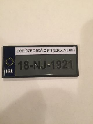 Jersey State Police Irish License Plate
