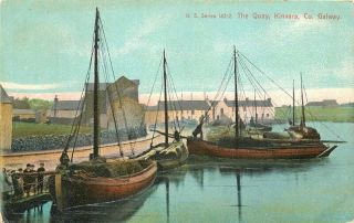 Bardelben Quay Kinvara Co Galway 1908 Ireland Postcard 4092