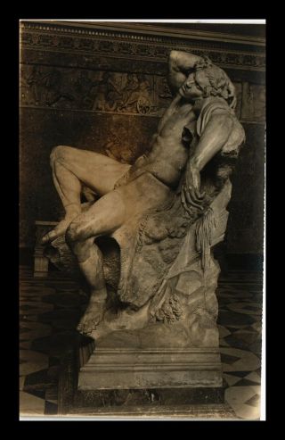 Dr Jim Stamps Statue Art Real Photo Postcard Rppc Cupped Munich Germany