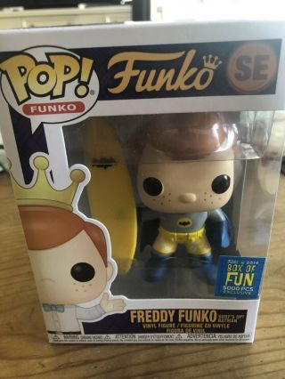 Funko Fundays 2019 Box Of Fun Freddy Funko As Surf’s Up Batman Le 5000
