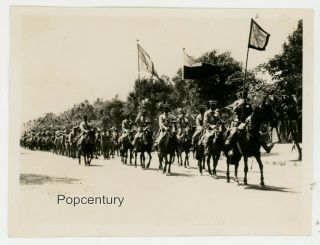 Pre Ww2 1932 Photograph China Nanking Nationalist Chinese Cavalry Sharp Photo