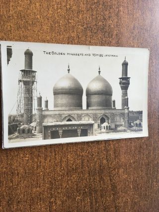 Early Postcard From Iraq,  The Golden Minarets And Tombs,  Kazimain.