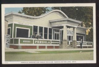 Postcard Geneva On The Lake Ohio/oh Pergola Gardens Dance Hall 1910 