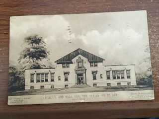 School And Hall The Parish Of St.  Ann Brentwood Li Ny Post Card 1940