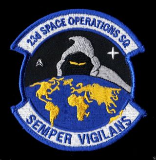 Usaf 23rd Space Operations Squadron - Air Force 3.  75 " Patch -