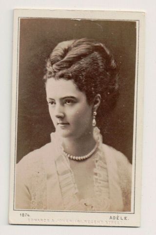 Vintage Cdv Countess Johanna (hanna) Erdödy Hungarian Beauty Adele Photo