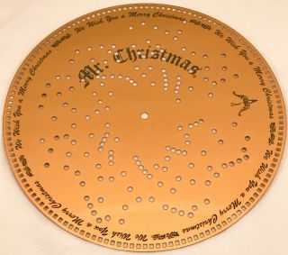 Mr Christmas Symphonium Music Box 7 " Replacement Disc We Wish You A Merry X - Mas
