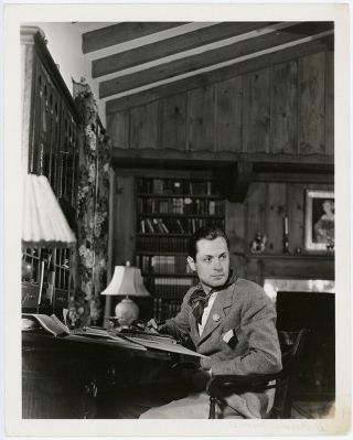 Robert Montgomery In Home Library Vintage 1932 Clarence Sinclair Bull Photograph