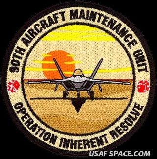Usaf 90th Aircraft Maintenance Unit - Operation Inherent Resolve 2016 - Vel Patch
