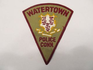 Connecticut Watertown Police Patch Old Cheese Cloth