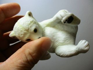 2 1988 Franklin Snow Cub Polar Bear Figurine Snow Pup Seal Porcelain Baby 5
