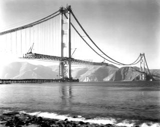 Construction Of The Golden Gate Bridge,  Circa 1937 - 8x10 Photo (dd - 045)
