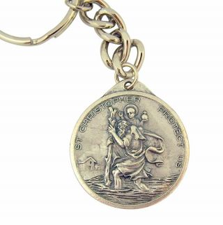 Our Lady Of The Highway Saint Christopher Protect Us Catholic Key Chain