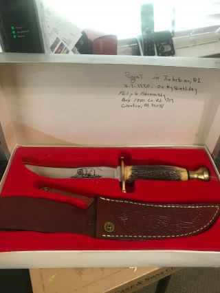 Case Xx Kodiak Fixed Blade Hunting Knife W/sheath & Box (silver)