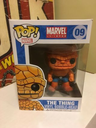 The Thing 09 Funko Pop (vaulted) Rare (2011) Bobble - Head,  Pop Protector
