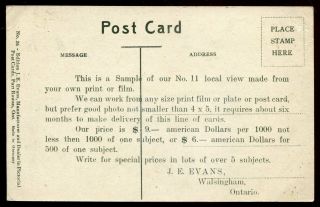 098 - WASAGA BEACH Ontario Postcard 1910s Nottawasaga River by Evans Advertising 3