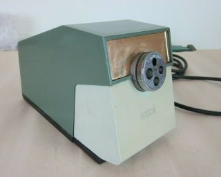Vtg Boston Model 41 Electric Pencil Sharpener 2.  0 Amp Green Retro Industrial
