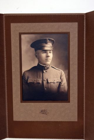 Antique Wwi Photo American Soldier In Uniform Proud Portrait