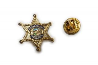 Sheriff Coroner Orange County Ca Mini Badge Suit Hat Jacket Tie Tack Lapel Pin