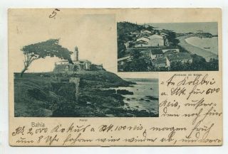 Brazil Bahia Lighthouse Good Old Postcard Brasil Post Card 27650