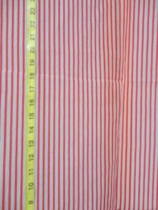 Vintage Dimity Fabric Red and White Striped 2,  Yards 2