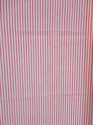 Vintage Dimity Fabric Red and White Striped 2,  Yards 3