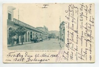 Brazil Rio De Janeiro Ice Shop Rare Old Postcard Brasil Post Card 27638