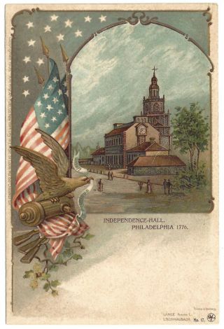 Independence Hall Philadelphia Pa 1776 Schwalbach Patriotic Postcard Pmc