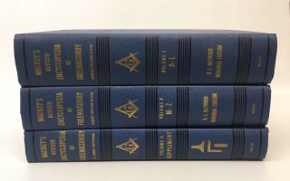 COMPLETE 3 VOLUME SET Mackey ' s Revised Encyclopedia of Freemasonry - 1966 Blue 2