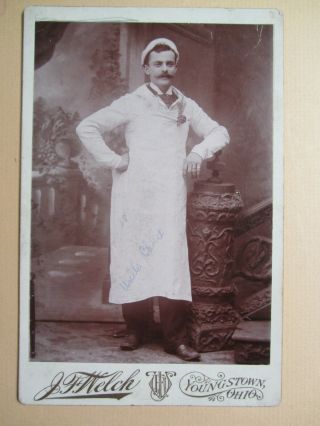 Christ Deibel - Meat Dealer - Youngstown Ohio Oh - Antique Cabinet Card Photo