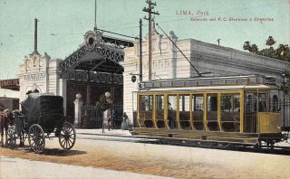 Peru - 1900’s Trolley Station In Chorrillos District At Lima,  Peru - Tranvia