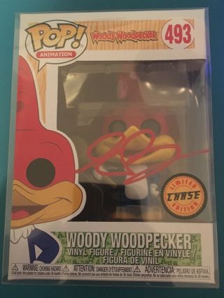 Eric Bauza Signed 2019 April Bam Box Funko Pop Chase Woody Woodpecker W/ Cover