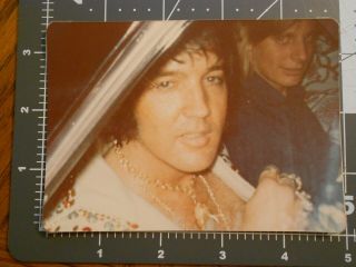 Elvis Presley Color Photo 3.  5 X 5 Close Up In Car Atlanta 1973 Candid Kodak