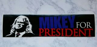 Vintage Rare Mikey (teutul) For President Bumper Sticker Orange County Choppers
