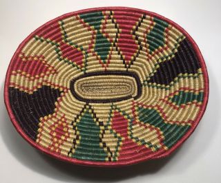Vintage Native American Basket Hand Woven Stunning Colors
