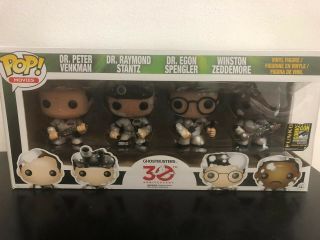 Funko Pop Ghostbusters 30th Anniversary 4 Pack Sdcc Exclusive 2014 Marshmallow