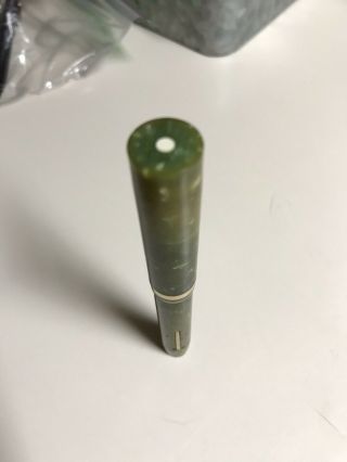 COOL Vintage Scheaffer ' s White Dot Lifetime Lime Green Jade Fountain Pen 2