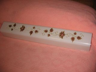 Vintage Mid Century Bathroom Vanity Glass Light Bar Ivy Leaves 25 Inch Glitter