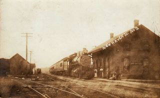 Haven Junction,  Vt Rppc Train At The Railroad Station C1920 Rare