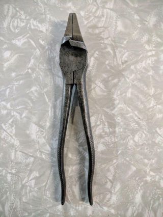 Vintage Utica Tools 2001 - 10 Side Cutting Button Pliers Linesman Wire