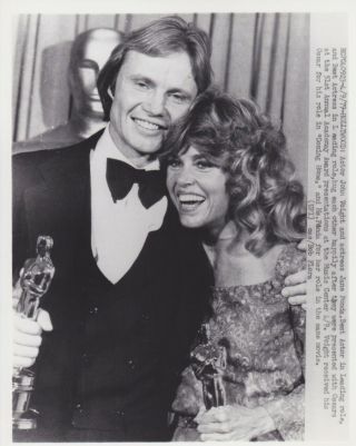 1979 Vintage Press Photograph John Voight & Jane Fonda - Oscars Awards