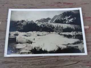 Postcard Rppc Pedersen Glacier Aialik Bay Alaska Velox Stamp Box