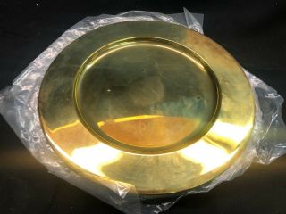 Vintage Brass Charger Plate Made In Hong Kong Set Of 4