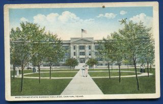 Canyon Texas Tx West Texas State Normal College Old Postcard