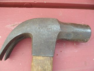 Vintage Stanley Bell System Linesman Deep Claw Hammer Wooden Handle