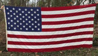 50 Star Casket Flag Valley Forge Co.  5 X 9 ½ Us American Sewn Funeral Burial Old