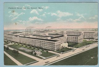 Chalmers Motor Car Co.  Detroit Mich.  Postcard.