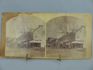 Rare Antique Stereoview Main St Norristown Pa Stores And Stroud 
