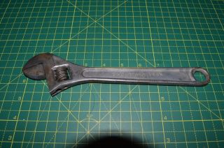 Vintage Utica 91 - 10 Adjustable 10 " Wrench Made In The Usa Forged Alloy Steel